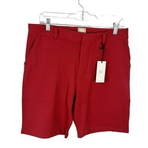 Swet Tailor Everyday Chino Short Men's  31 Red Wine Stretch New Comfort Classic